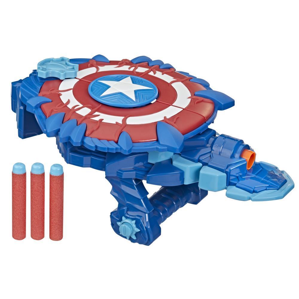 Marvel Avengers Mech Strike Monster Hunters Captain America Monster Blast Shield Roleplay Toy, Kids Ages 5 and Up product thumbnail 1