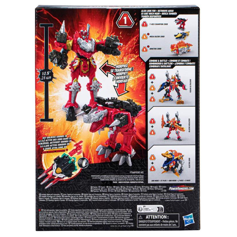 Power Rangers: Dino Fury Red Ranger Toy Action Figure for Boys and Girls  with Dino Fury Key (8”)