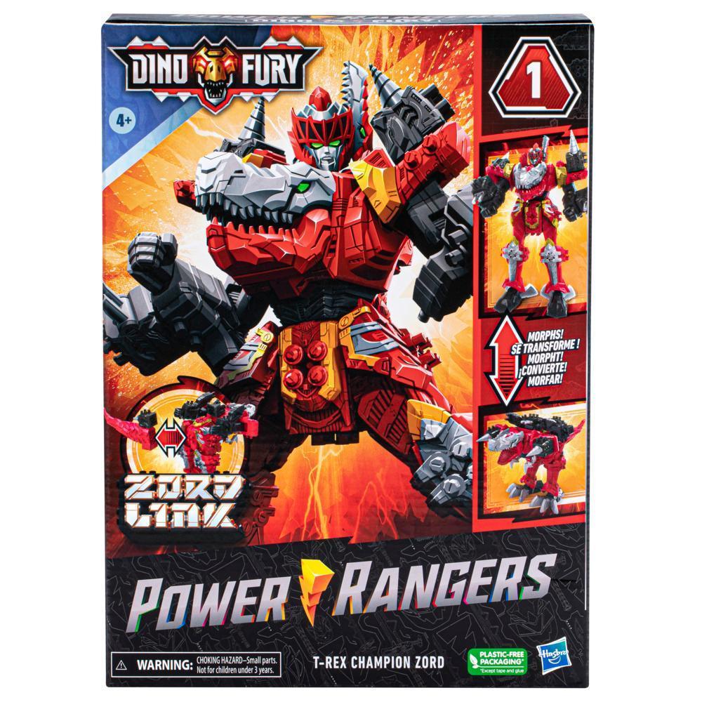 Power Rangers Dino Fury T-Rex Champion Zord Red Action Figure, Power Rangers Toys for 4 Year Old Boys and Girls and Up product thumbnail 1