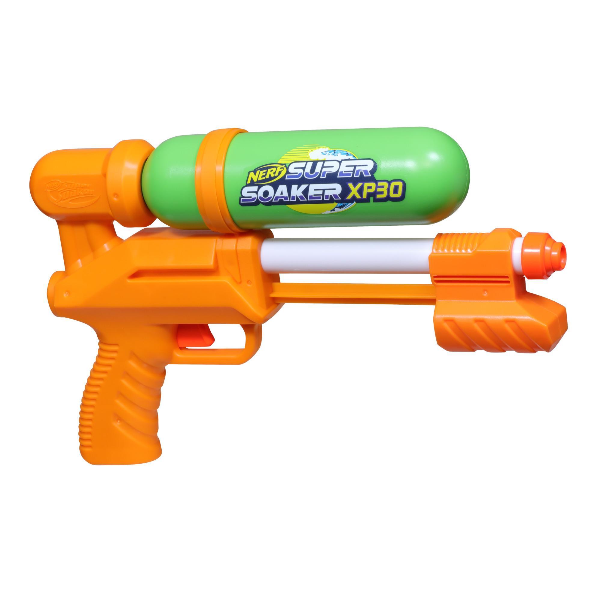 varm Knoglemarv Rundt om Nerf Super Soaker XP30-AP Water Blaster, Tank Made With Recycled Plastic,  Air-Pressurized Continuous Water Blast - Nerf