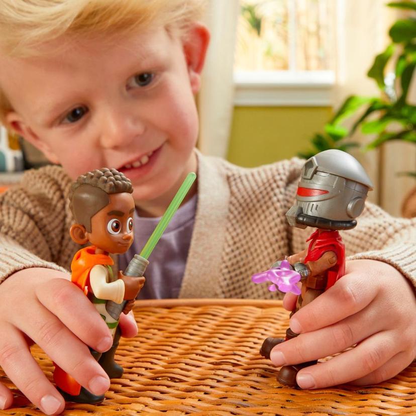 Star Wars Pop-Up Lightsaber Duel Kai & Taborr Action Figures, Star Wars Preschool Toys (4") product image 1