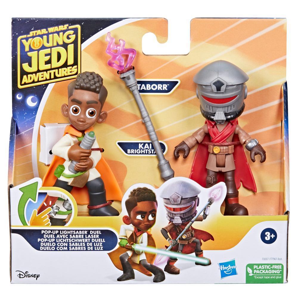 Star Wars Pop-Up Lightsaber Duel Kai & Taborr Action Figures, Star Wars Preschool Toys (4") product thumbnail 1