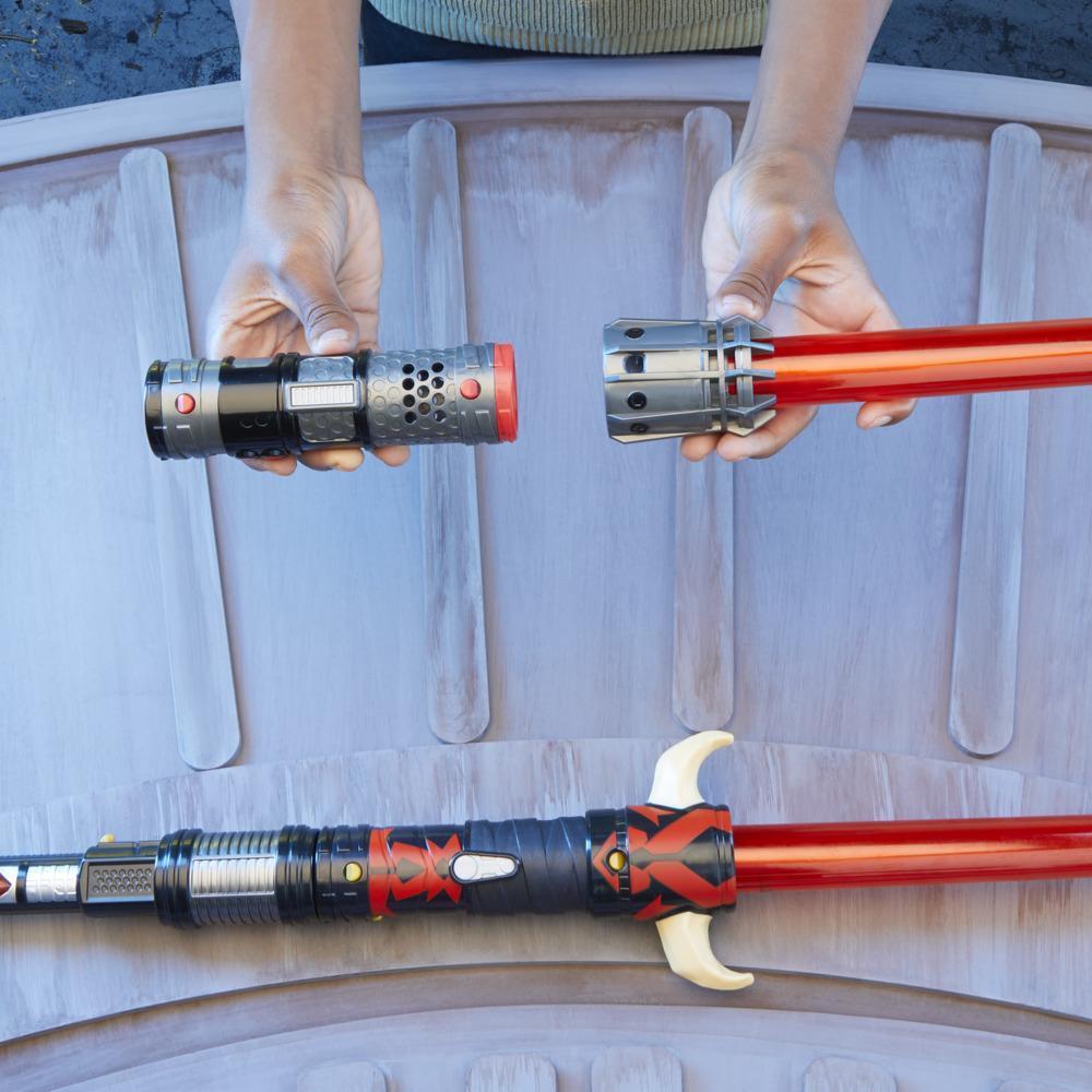 Star Wars Lightsaber Forge Darth Maul Double-Bladed Electronic Red Lightsaber Roleplay Toy, Kids Ages 4 and Up product thumbnail 1