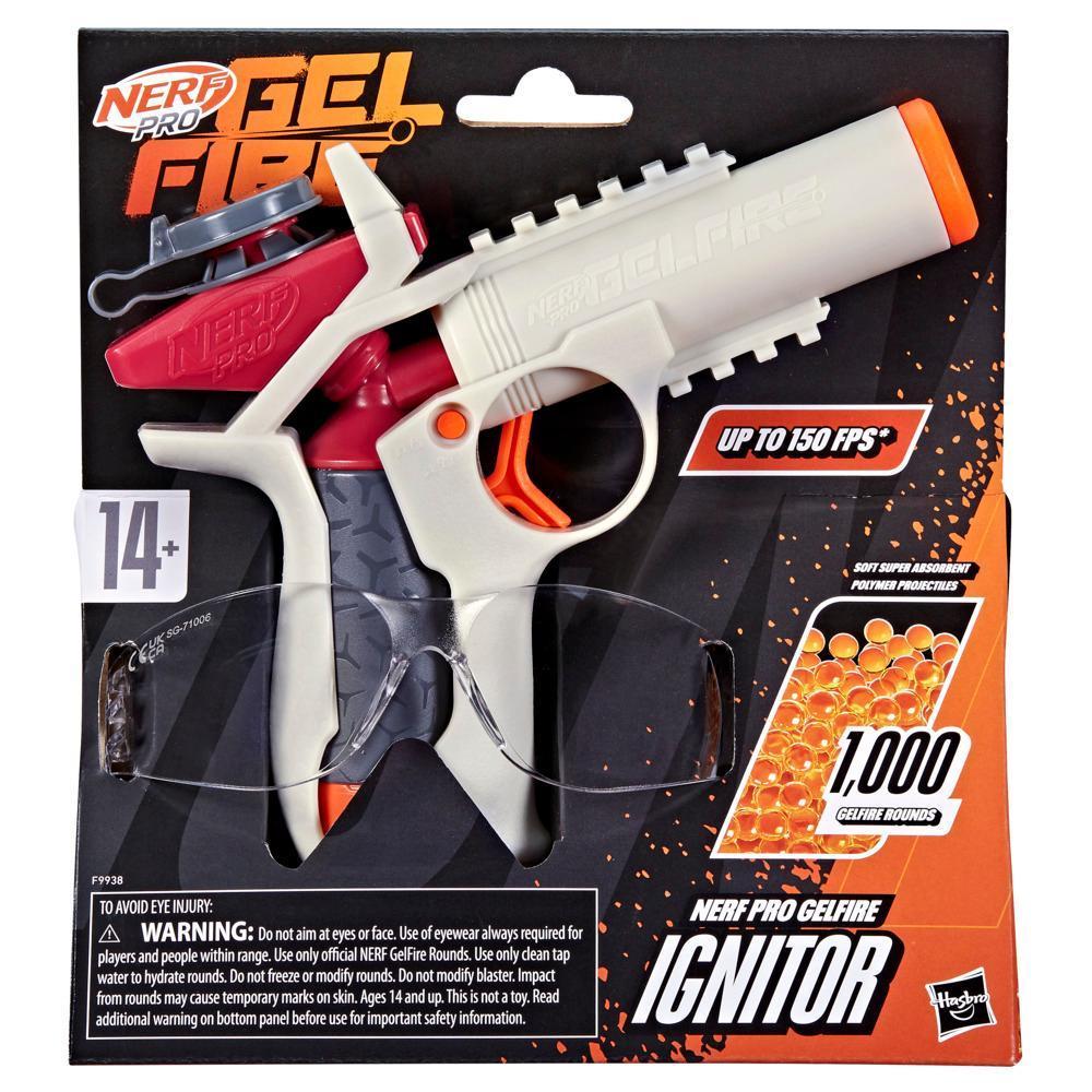 Nerf Pro Gelfire Ignitor Blaster, 1,000 Gelfire Rounds, 60 Round Capacity, T-Pull Priming, Eyewear product thumbnail 1