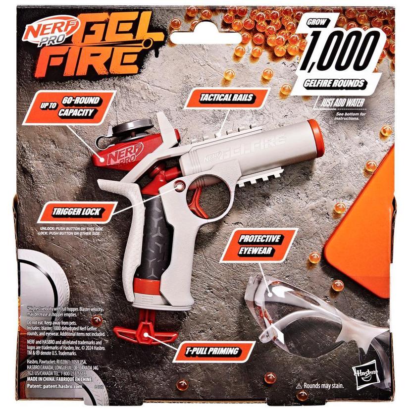 Nerf Pro Gelfire Ignitor Blaster, 1,000 Gelfire Rounds, 60 Round Capacity, T-Pull Priming, Eyewear product image 1