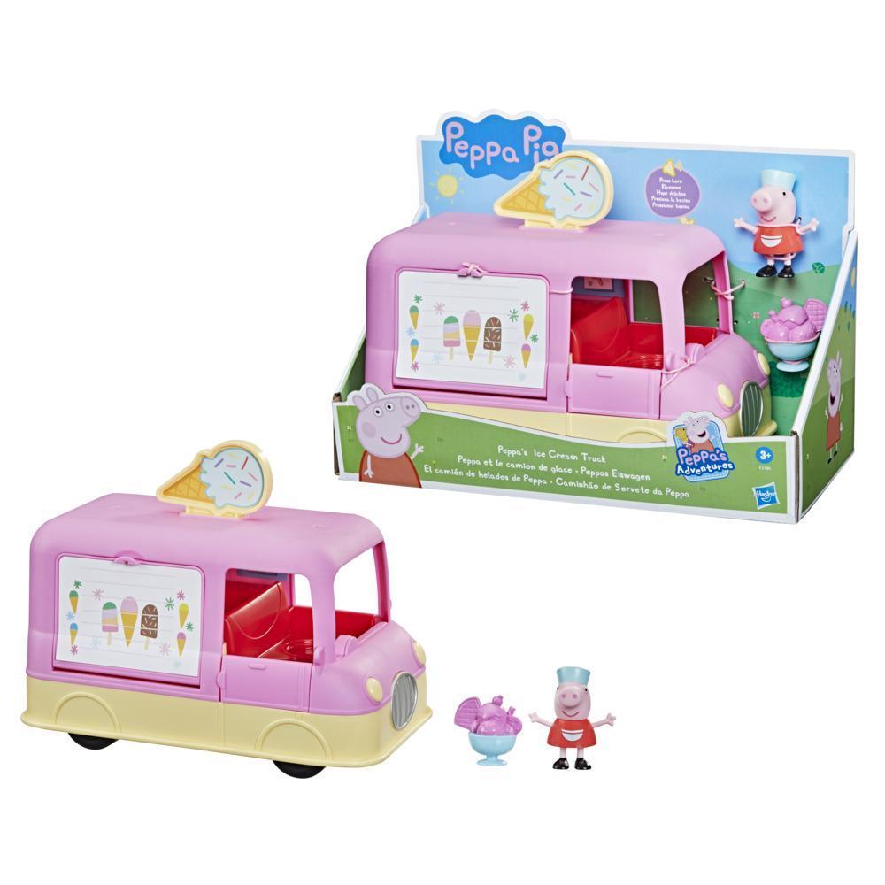 Peppa Pig Peppa’s Adventures Peppa’s Ice Cream Truck Vehicle Preschool Toy, Speech and Sounds, Ages 3 and Up product thumbnail 1