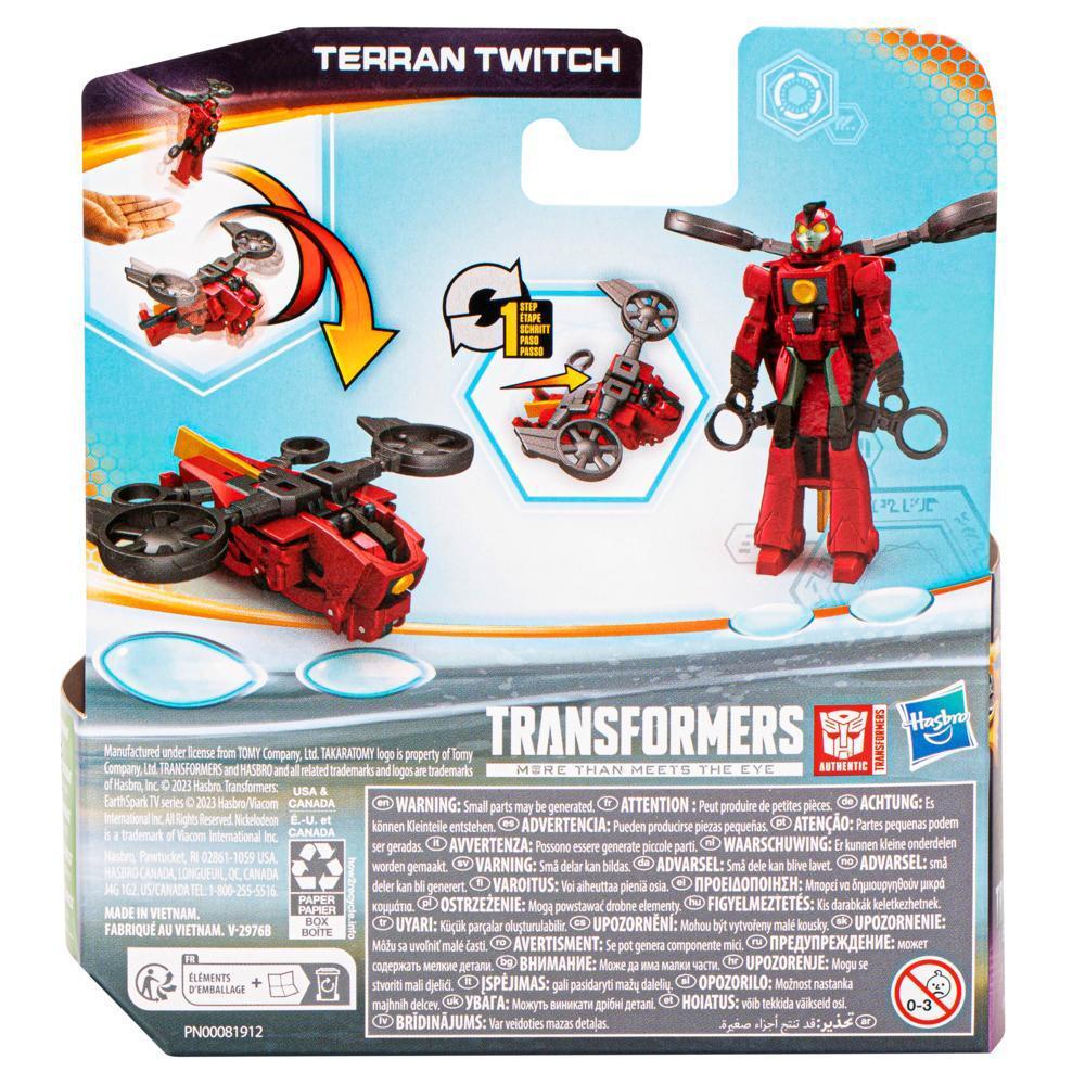 Transformers Toys EarthSpark 1-Step Flip Changer Terran Twitch Action Figure product thumbnail 1