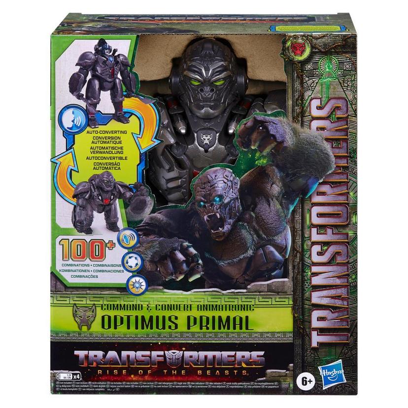 Transformers: Rise of the Beasts Command & Convert Animatronic Optimus Primal Toy (12.5”) product image 1