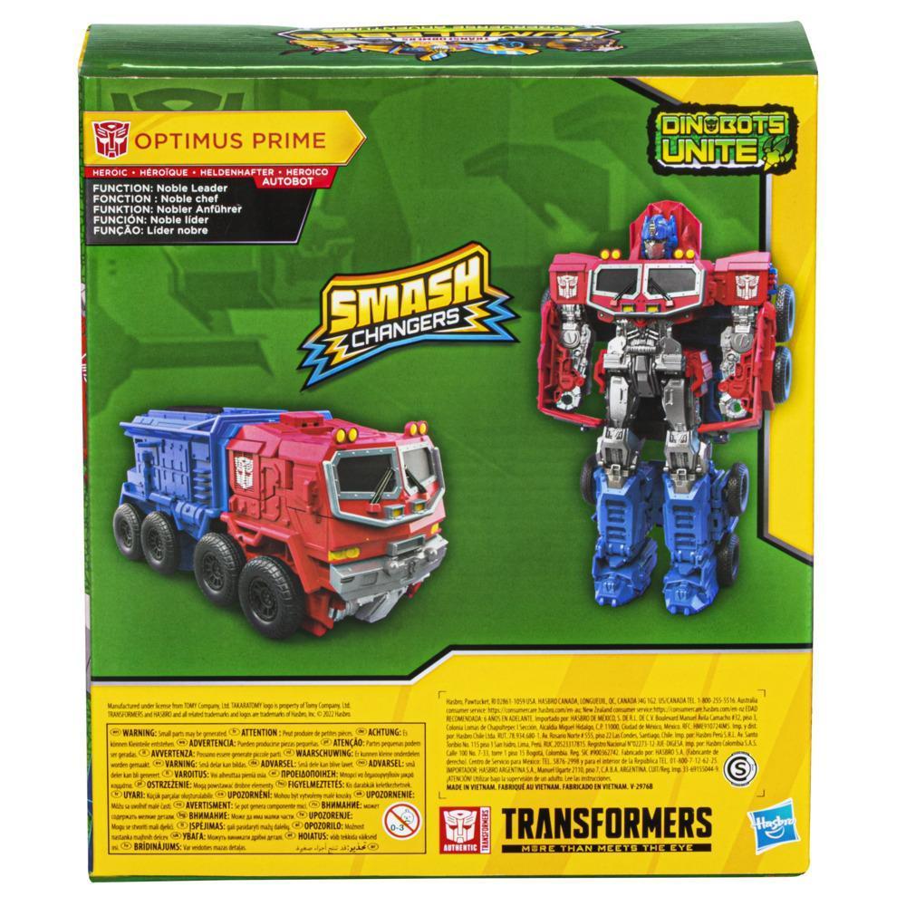 Transformers Bumblebee Cyberverse Adventures Dinobots Unite Smash Changer Optimus Prime Figure, 9-inch product thumbnail 1