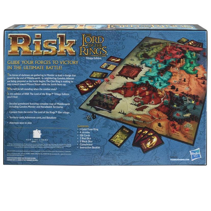 Ik heb een Engelse les lied Portiek Risk: The Lord of the Rings Trilogy Edition, Strategy Board Game for Ages  10 and Up, for 2-4 Players - Avalon Hill