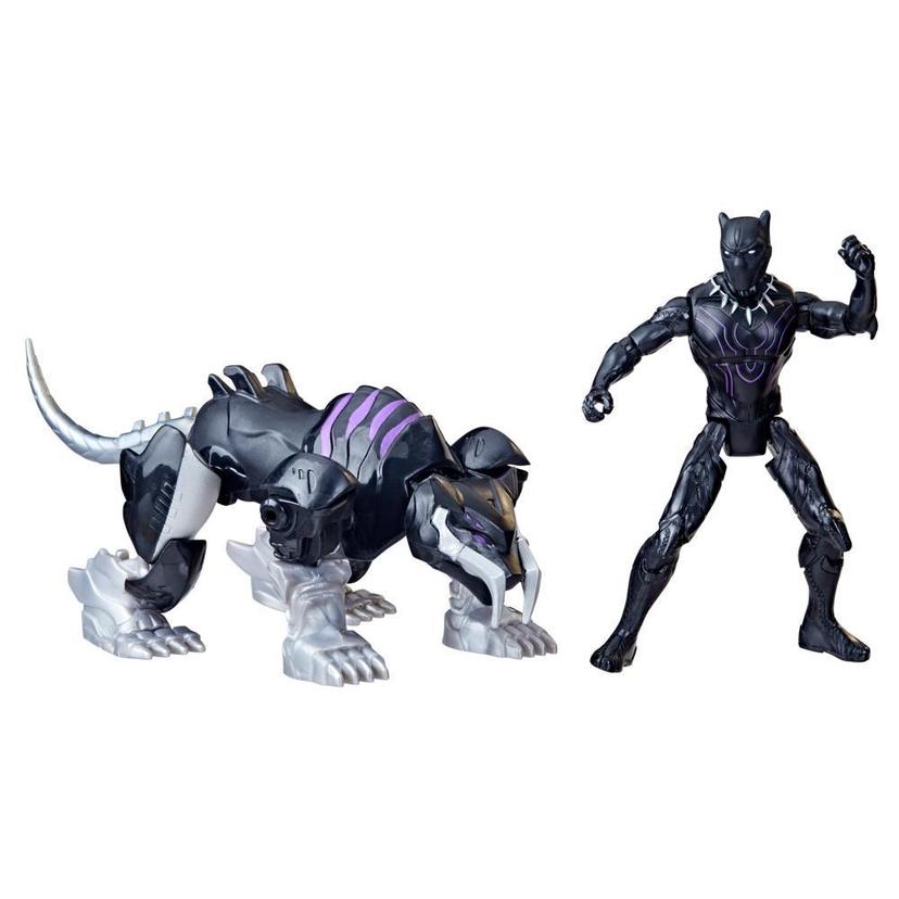 Marvel Mech Strike Mechasaurs Black Panther (4”) with Sabre Claw Mechasaur Action Figures product image 1