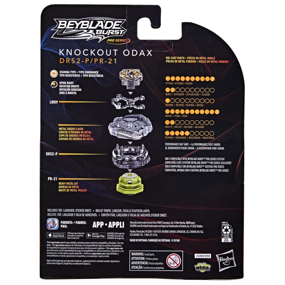 Beyblade Burst Pro Series Knockout Odax Spinning Top Starter Pack -- Battling Game Top with Launcher Toy product thumbnail 1