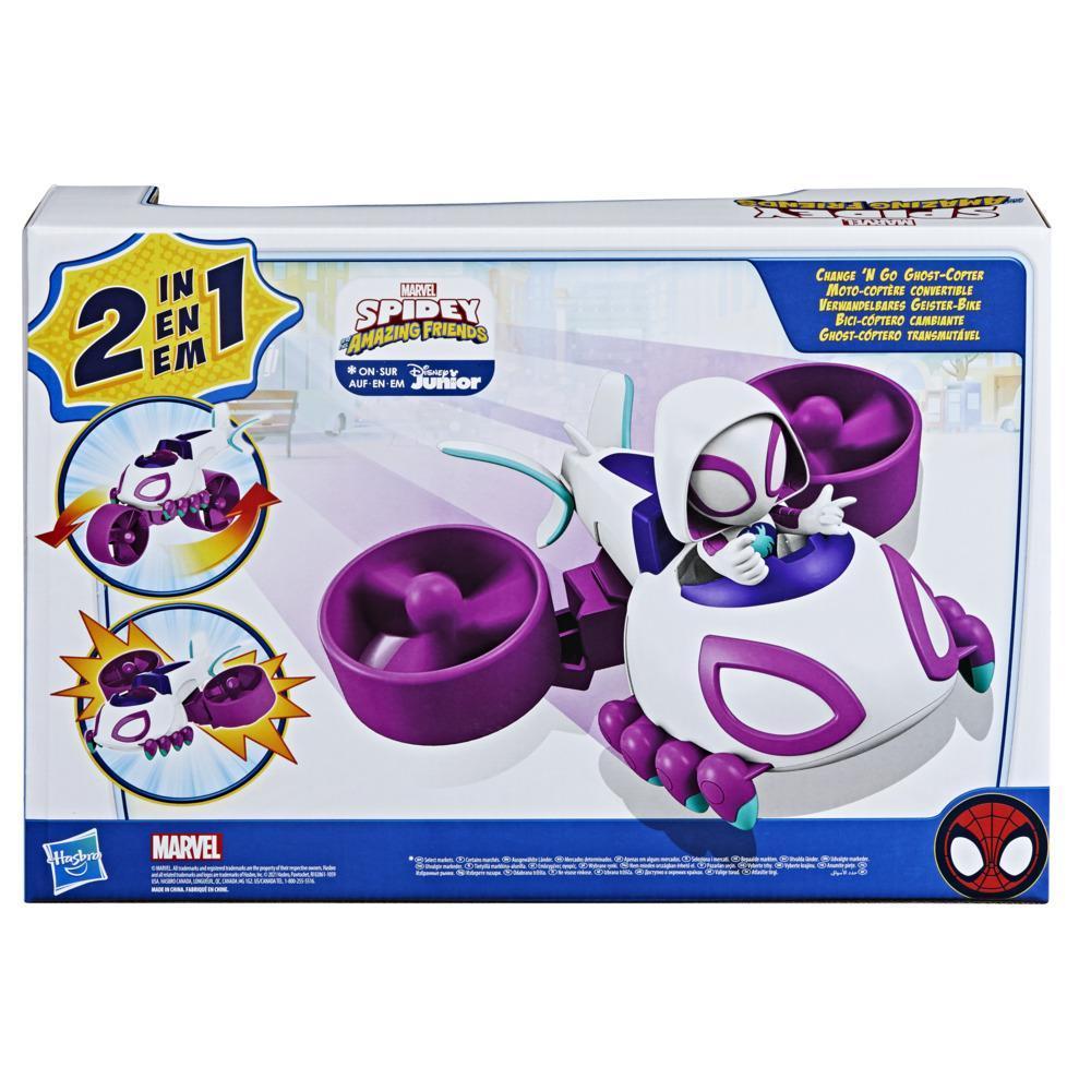 Marvel Spidey and His Amazing Friends Change 'N Go Ghost-Copter And Ghost-Spider 4-inch Action Figure, For Kids Ages 3 And Up product thumbnail 1