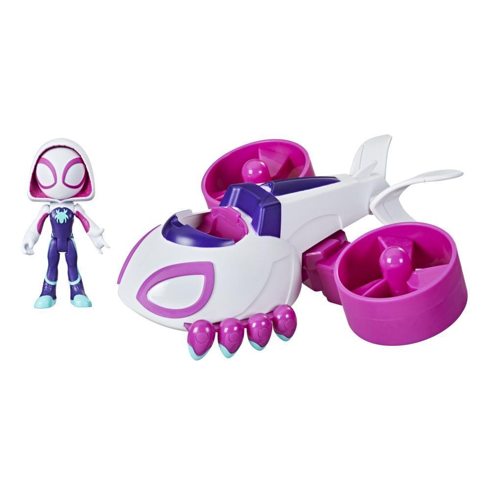 Marvel Spidey and His Amazing Friends Change 'N Go Ghost-Copter And Ghost-Spider 4-inch Action Figure, For Kids Ages 3 And Up product thumbnail 1