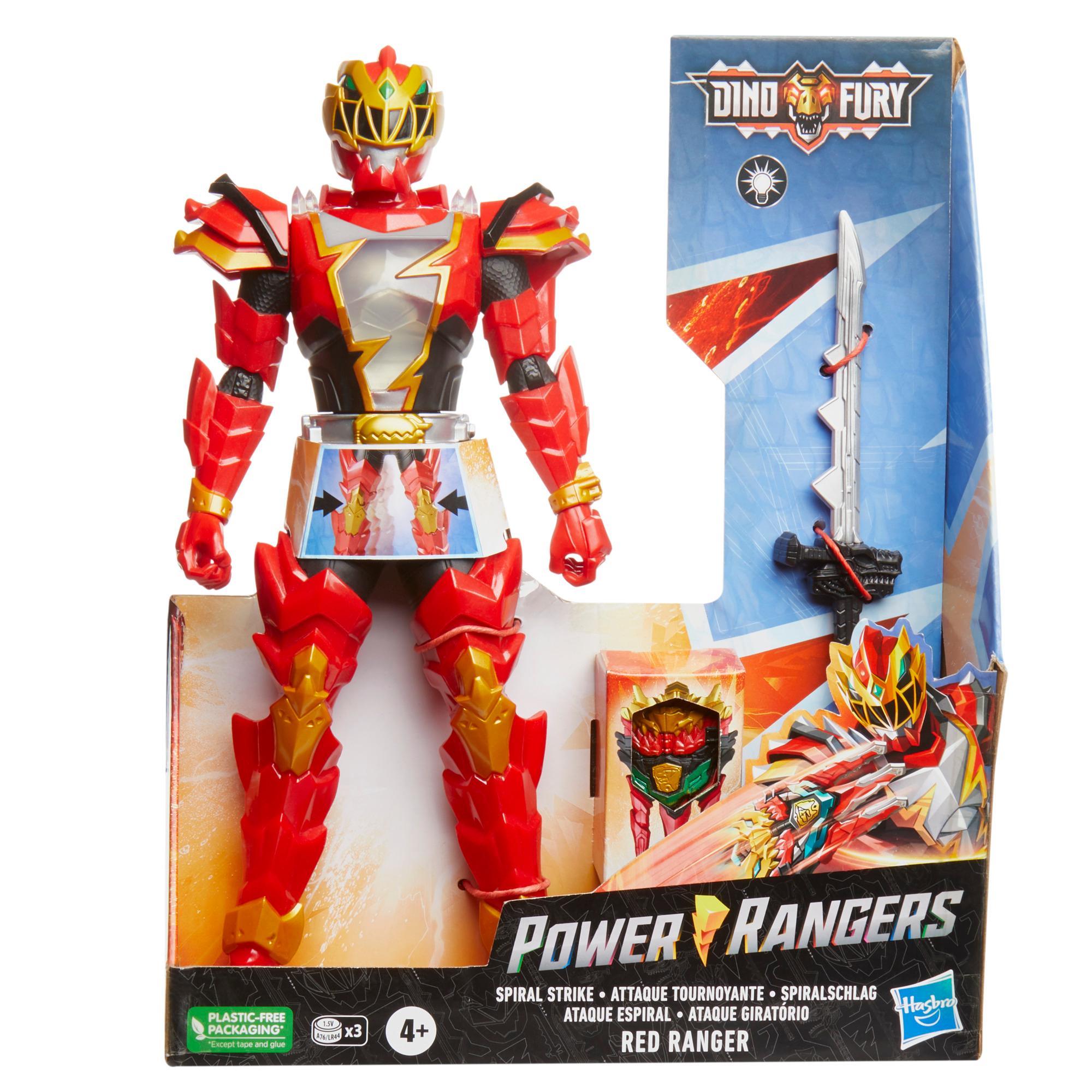 Power Rangers Dino Fury Spiral Strike Red Ranger 12-inch Scale Electronic Action Figure Toy, Ages 4 and Up, Includes 2 Accessories product thumbnail 1