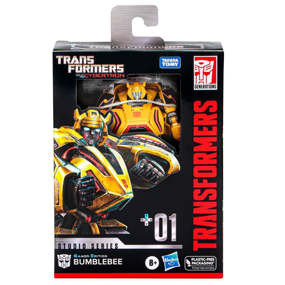 Transformers Studio Series Deluxe 01 Gamer Edition Bumblebee Converting Action Figure (4.5”) product thumbnail 1