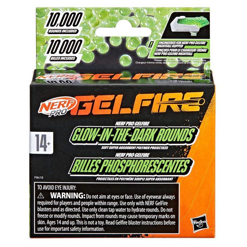 Nerf Pro Gelfire Glow in the Dark Rounds, 10,000 Rounds, Ages 14 & Up product image 1