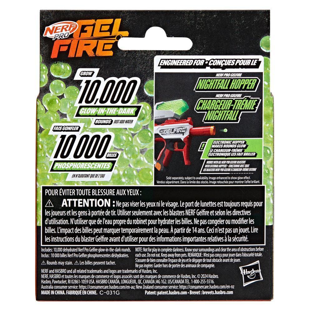 Nerf Pro Gelfire Glow in the Dark Rounds, 10,000 Rounds, Ages 14 & Up product thumbnail 1