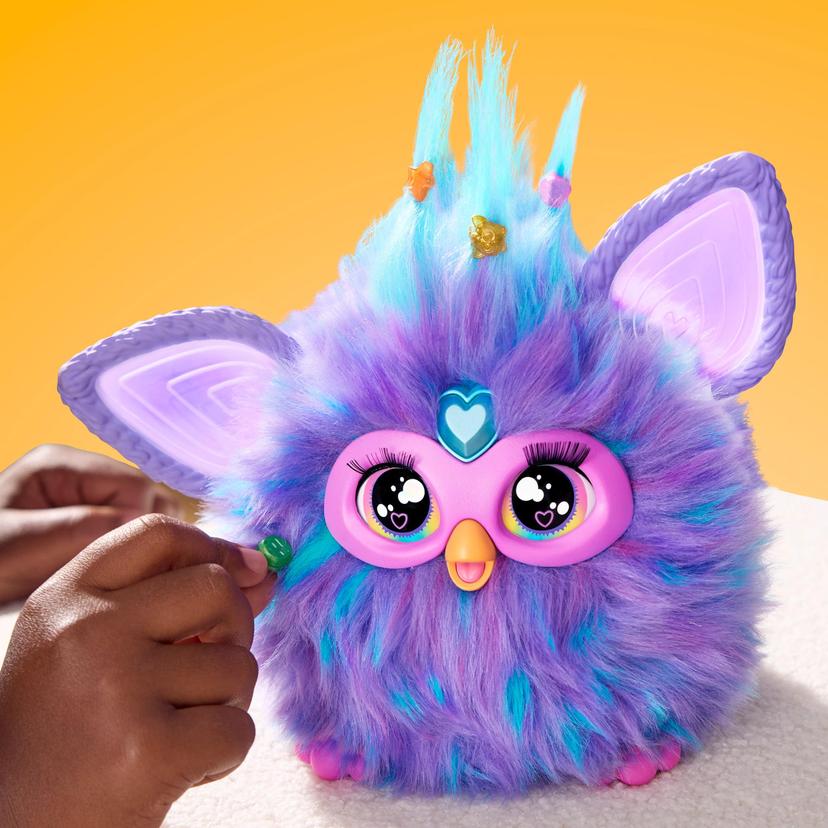 Furby Purple, 15 Fashion Accessories, Interactive Plush Toys for 6