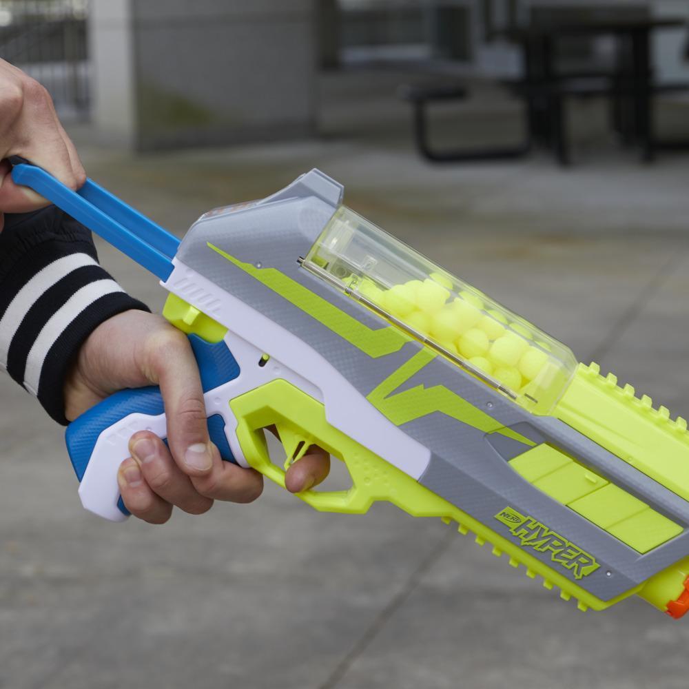 Nerf Hyper Impulse-40 Blaster, 30 Nerf Hyper Rounds, Spring-Open Hopper, Up To 110 FPS Velocity, Eyewear Included product thumbnail 1