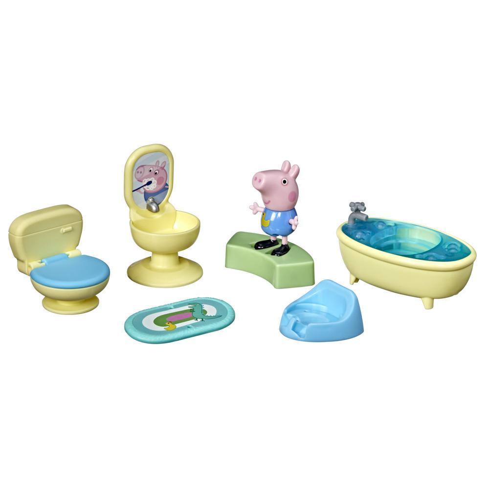 Peppa Pig George’s Bathtime Accessory Set Preschool Toy, George Pig Figure and 6 Accessories, for Ages 3 and up product thumbnail 1