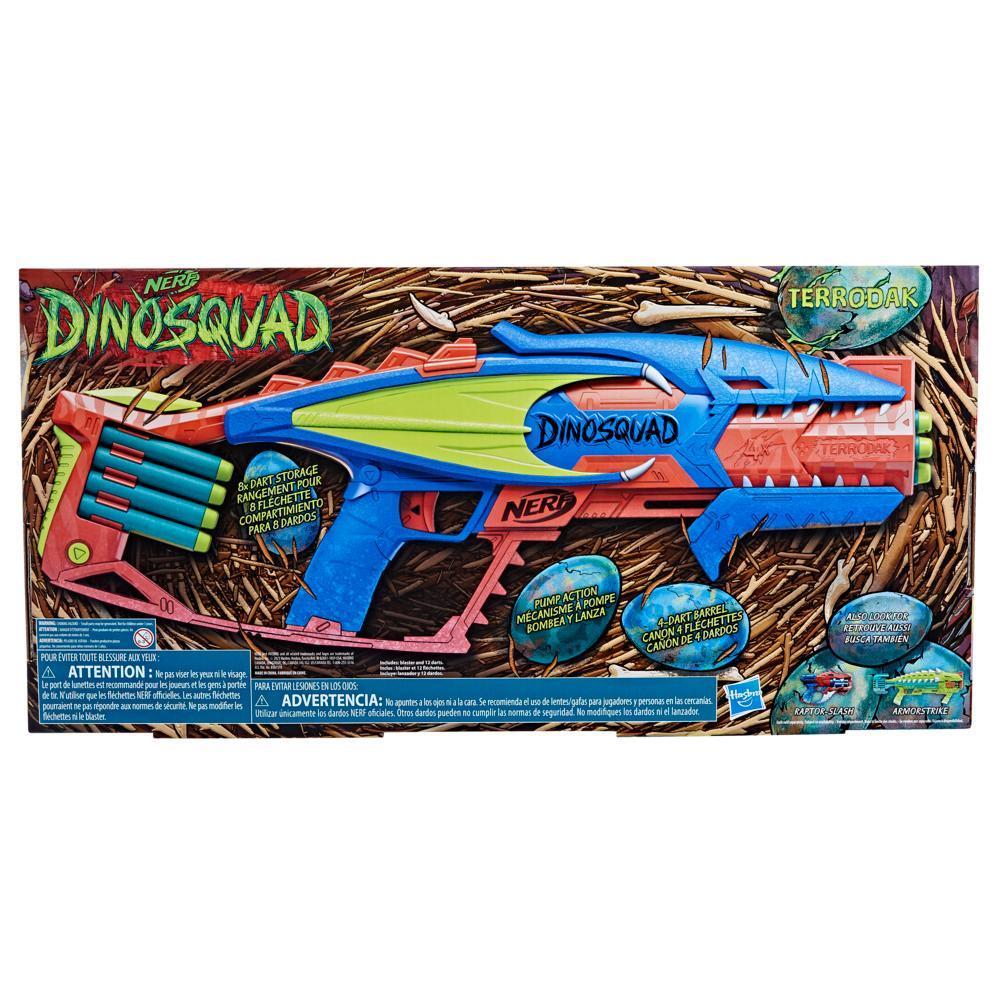 Nerf DinoSquad Terrodak, 12 Nerf Elite Darts, Dinosaur Design, 4 Dart Toy Foam Nerf Blaster for Kids Outdoor Games product thumbnail 1
