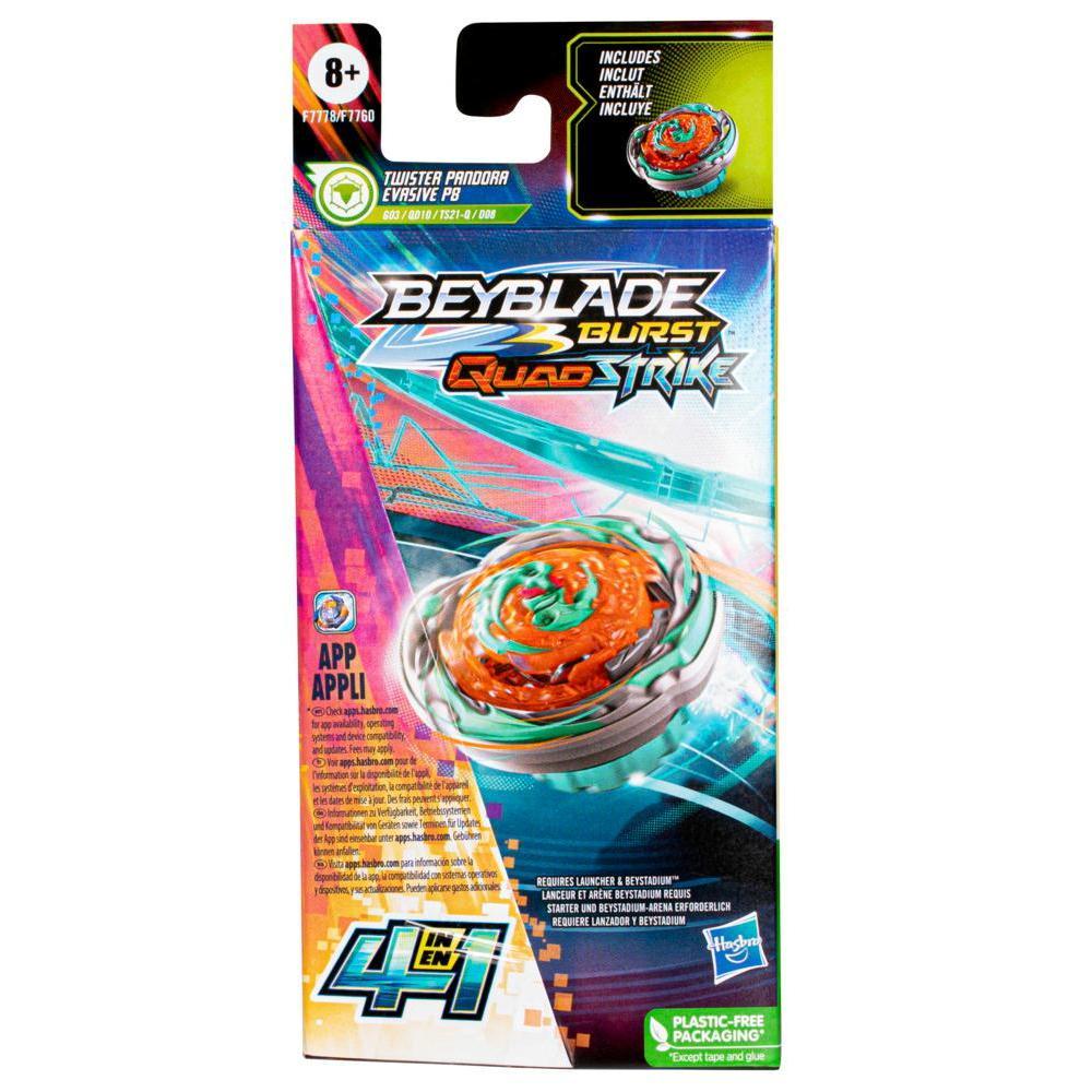 Beyblade Burst QuadStrike Twister Pandora Evasive P8 Spinning Top Single Pack, Battling Game Toy product thumbnail 1