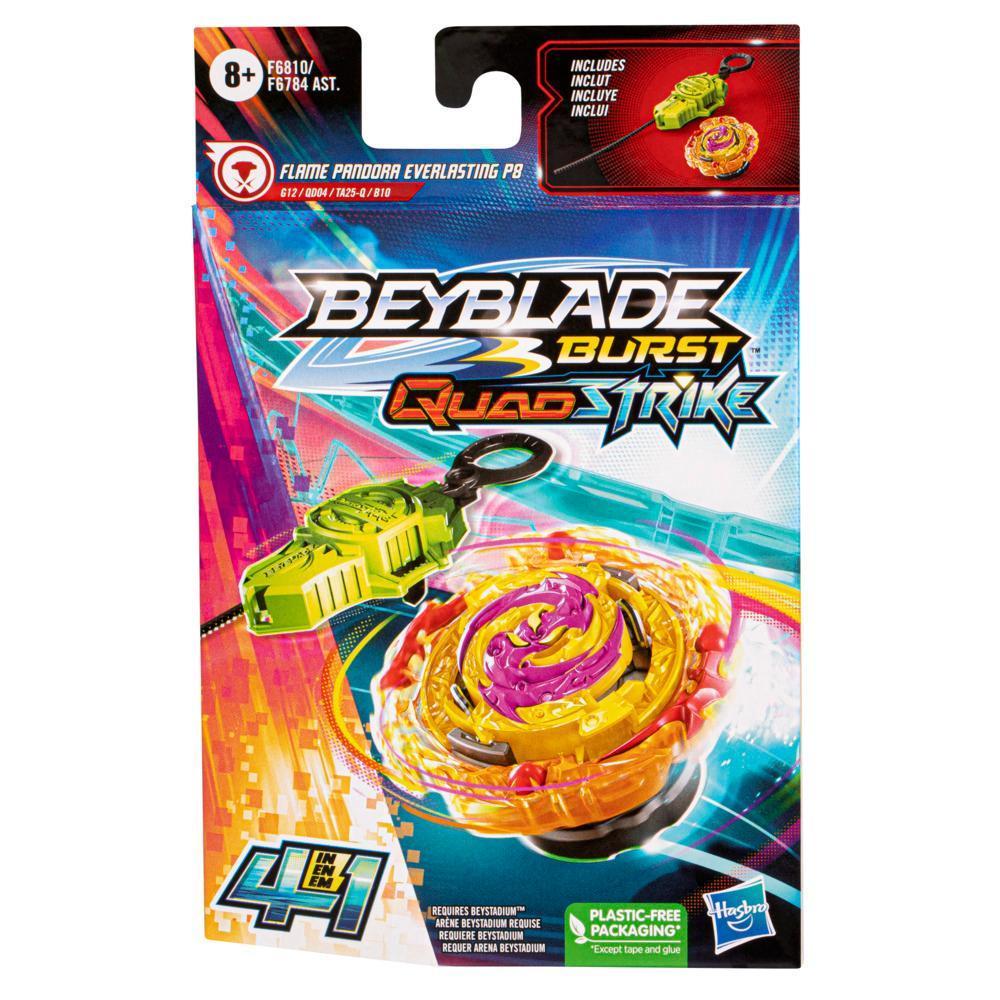 Beyblade Burst QuadStrike Flame Pandora Everlasting P8 Starter Pack, Spin Top and Launcher product thumbnail 1
