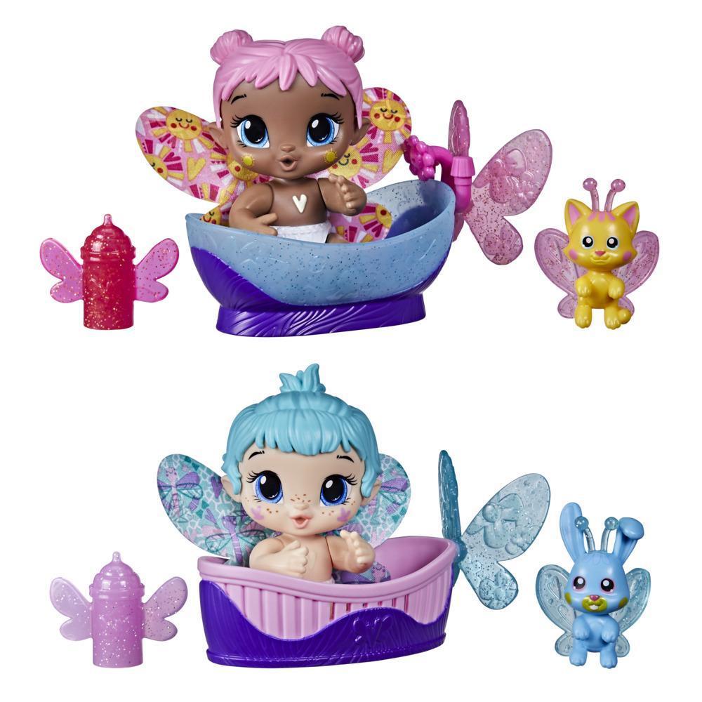 Baby Alive Glo Pixies Minis 2-Pack, Bubble Sunny and Aqua Flutter, Glow-In-The-Dark Pixie Doll Toy for Kids 3 and Up product thumbnail 1