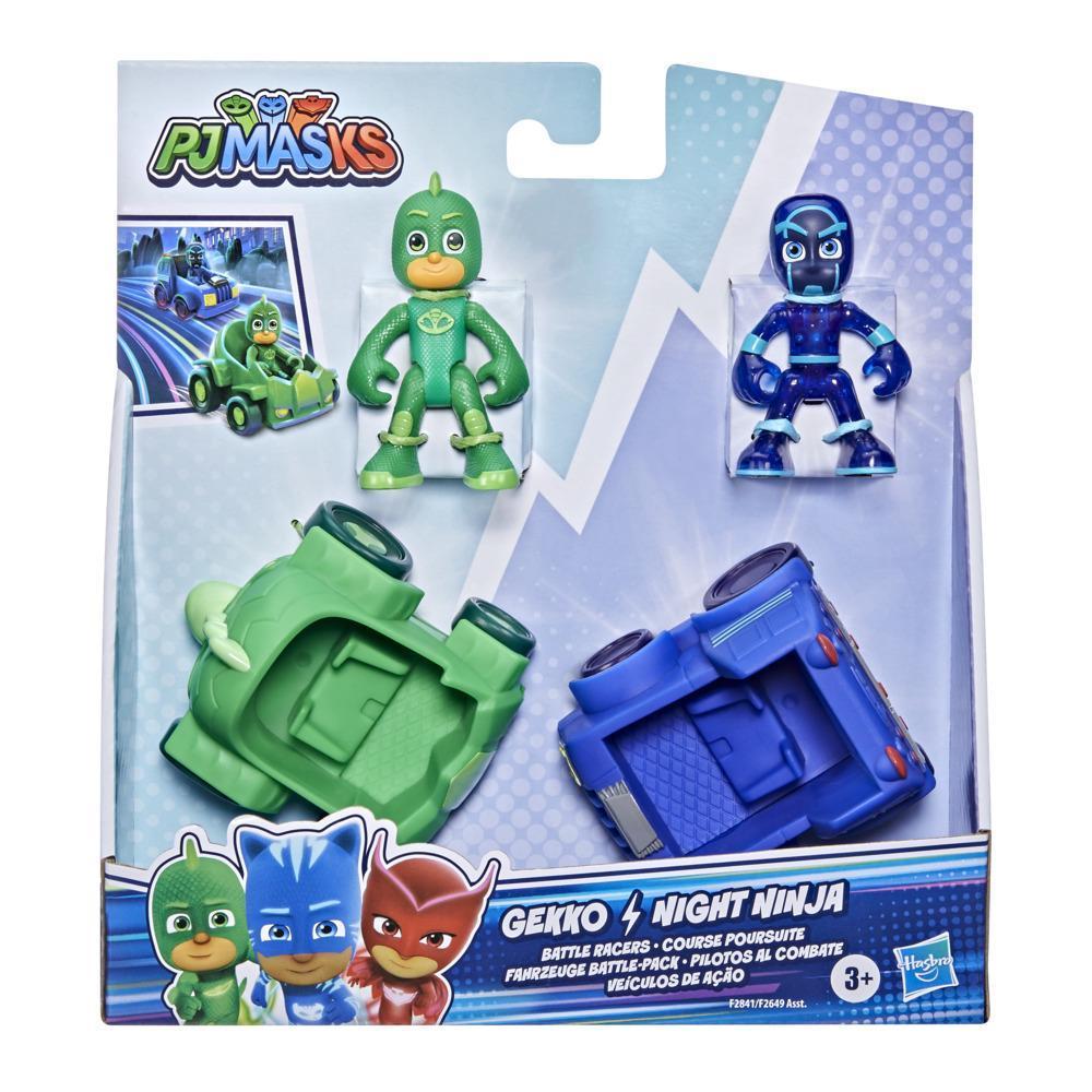 PJ Masks Gekko vs Night Ninja Battle Racers Preschool Toy, Vehicle and Action Figure Set for Kids Ages 3 and Up product thumbnail 1