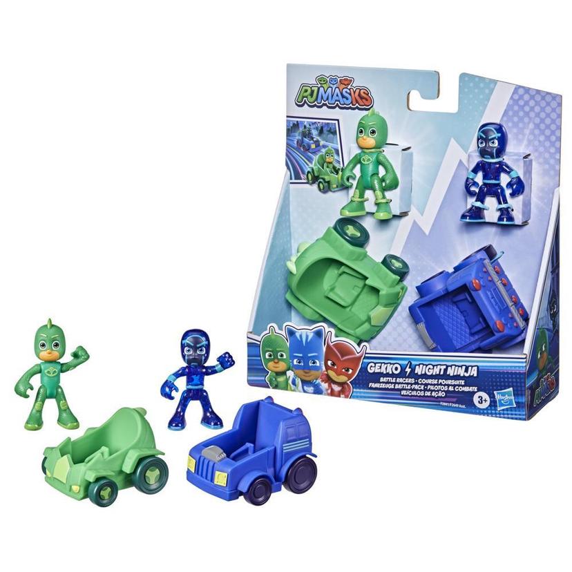 PJ Masks Gekko vs Night Ninja Battle Racers Preschool Toy, Vehicle and Action Figure Set for Kids Ages 3 and Up product image 1