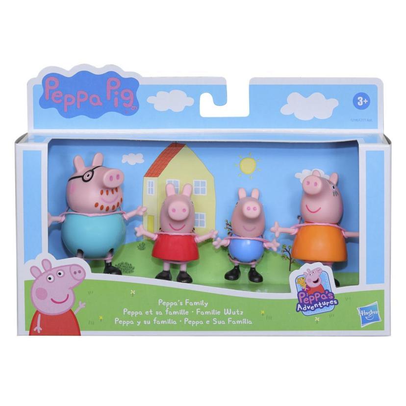 Peppa Pig Peppa's Adventures Peppa's Family Figure 4-Pack Toy, 4 Peppa Pig  Family Figures, Ages 3 and up