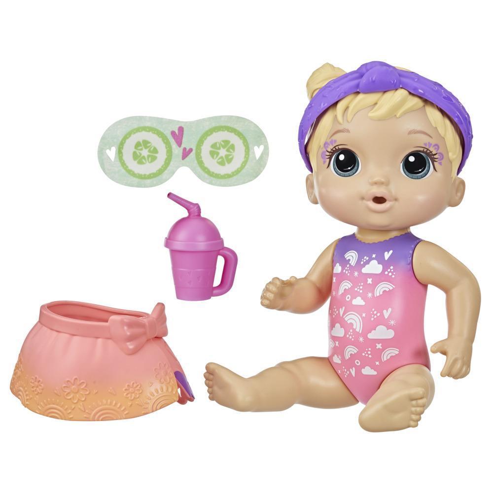 repentino Pavimentación Escuela de posgrado Baby Alive Rainbow Spa Baby Doll, 10-Inch Spa-Themed Toy for Kids Ages 3  and Up, Doll Eye Mask and Bottle, Blonde Hair - Baby Alive