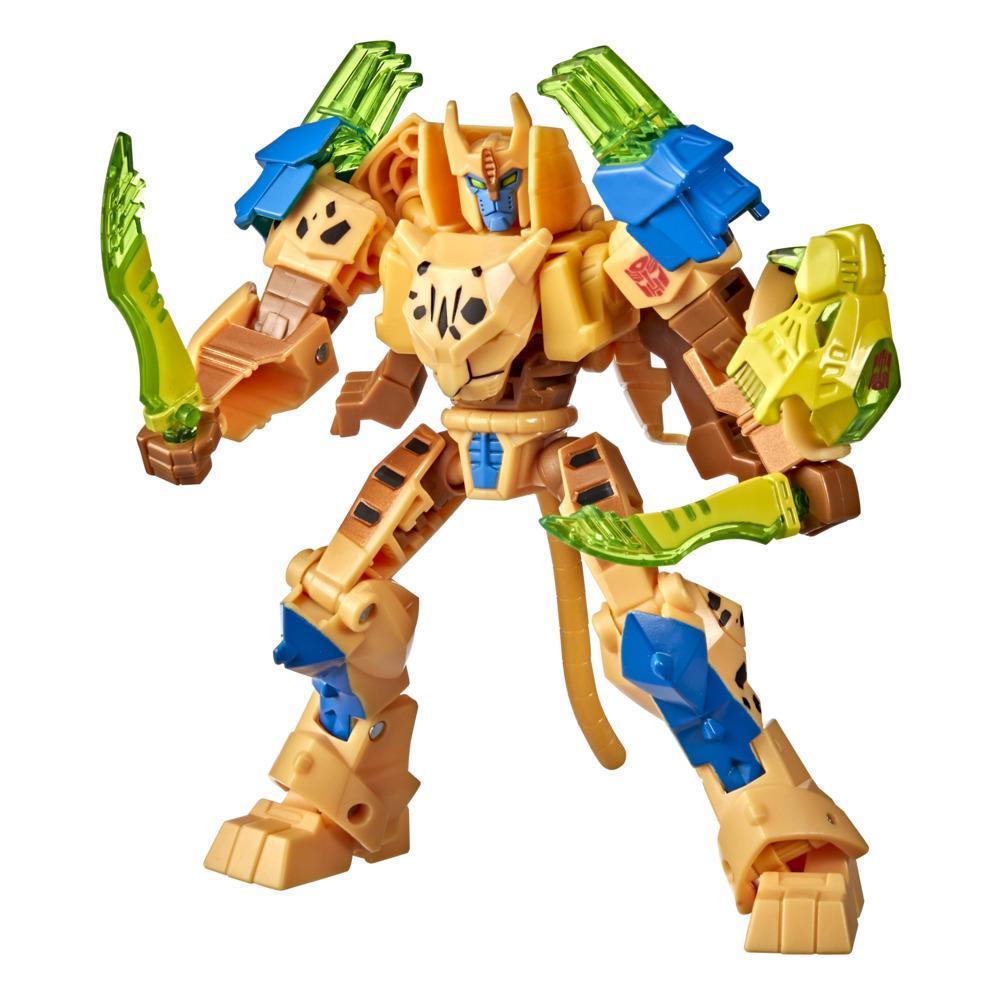 Transformers Bumblebee Cyberverse Adventures Toys Deluxe Class Cheetor Action Figure, Saber Strike Action Attack, 5-inch product thumbnail 1