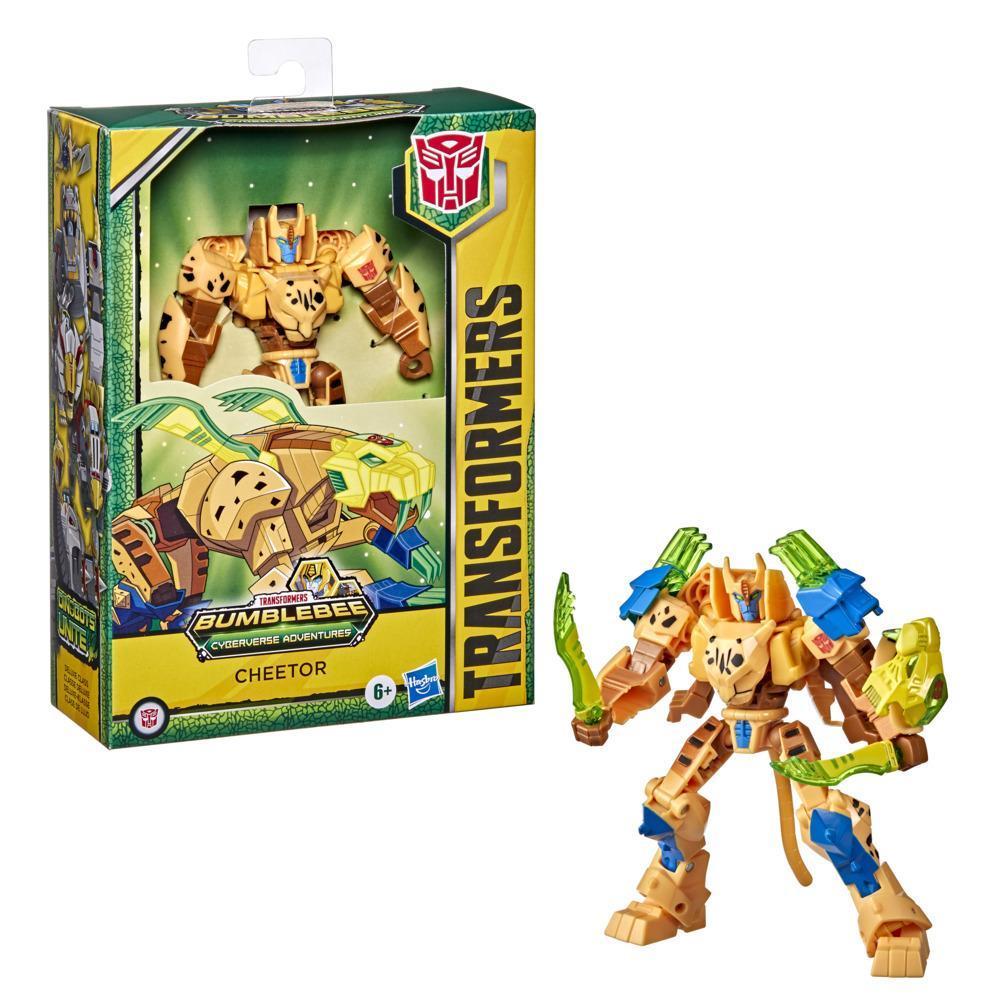Transformers Bumblebee Cyberverse Adventures Toys Deluxe Class Cheetor Action Figure, Saber Strike Action Attack, 5-inch product thumbnail 1