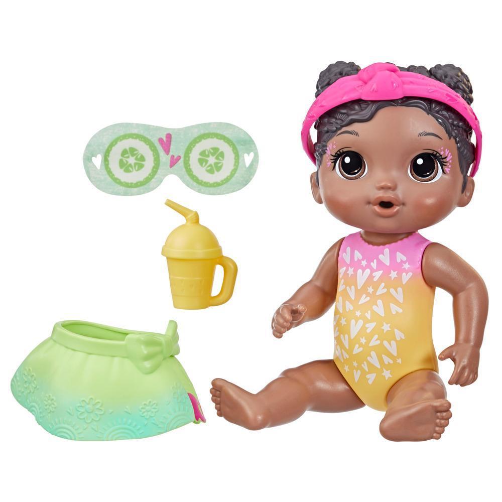 Baby Alive Rainbow Spa Baby Doll, 9-Inch Spa-Themed Toy for Kids Ages 3 and Up, Black Hair product thumbnail 1