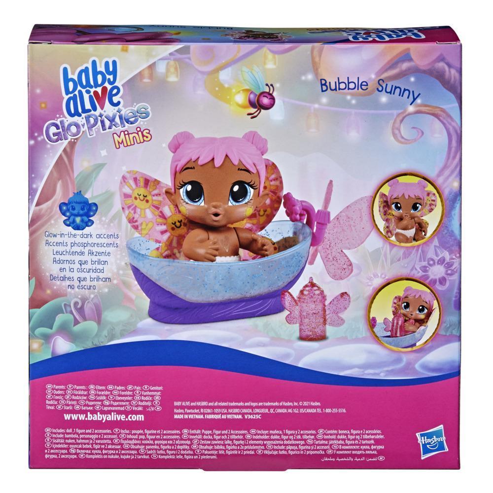 Baby Alive GloPixies Minis Doll, Bubble Sunny, Glow-In-The-Dark 3.75-Inch Pixie Toy with Surprise Friend, Kids 3 and Up product thumbnail 1