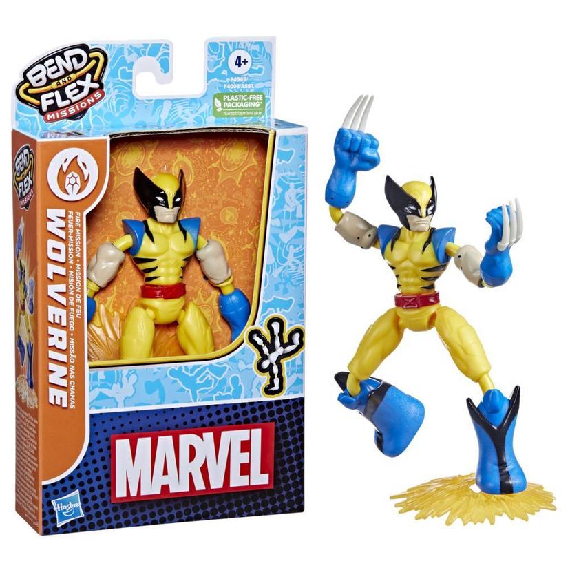 Marvel Avengers Bend and Flex Missions Wolverine Fire Mission Action Figure, 6-Inch-Scale Bendable Toy for Ages 4 and Up product image 1