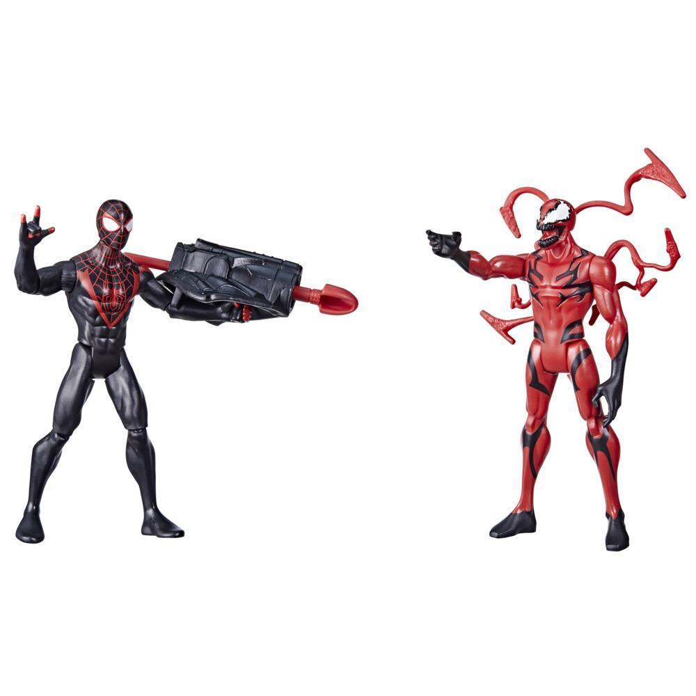 Marvel Spider-Man Miles Morales Vs Carnage Battle Packs, 6-Inch-Scale Spider-Man Figure 2-Pack for Kids Ages 4 and Up product thumbnail 1