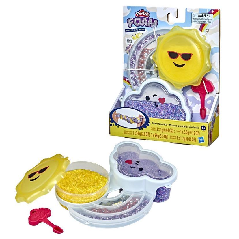 Play-Doh Foam Confetti Mixing Kit, Scented Tactile Toy for Kids 4