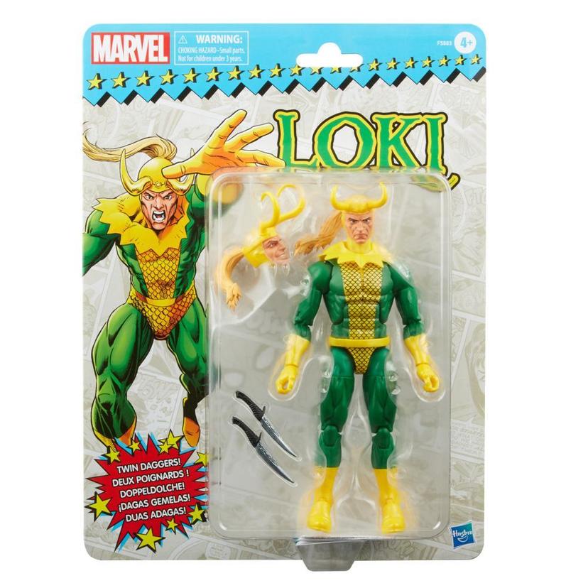 Marvel Legends Series Loki 6-inch Retro Action Figure Toy, 3 Accessories product image 1