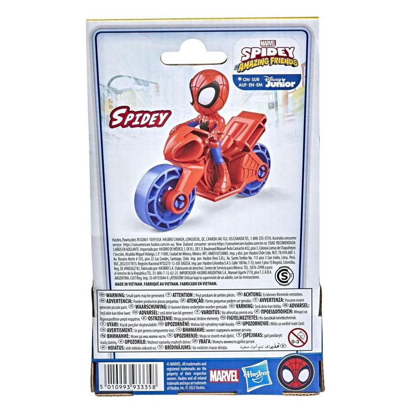 Marvel Spidey and His Amazing Friends Miles Morales: Spider-Man Figure with Motorcycle Preschool Toy, Ages 3 and Up product image 1