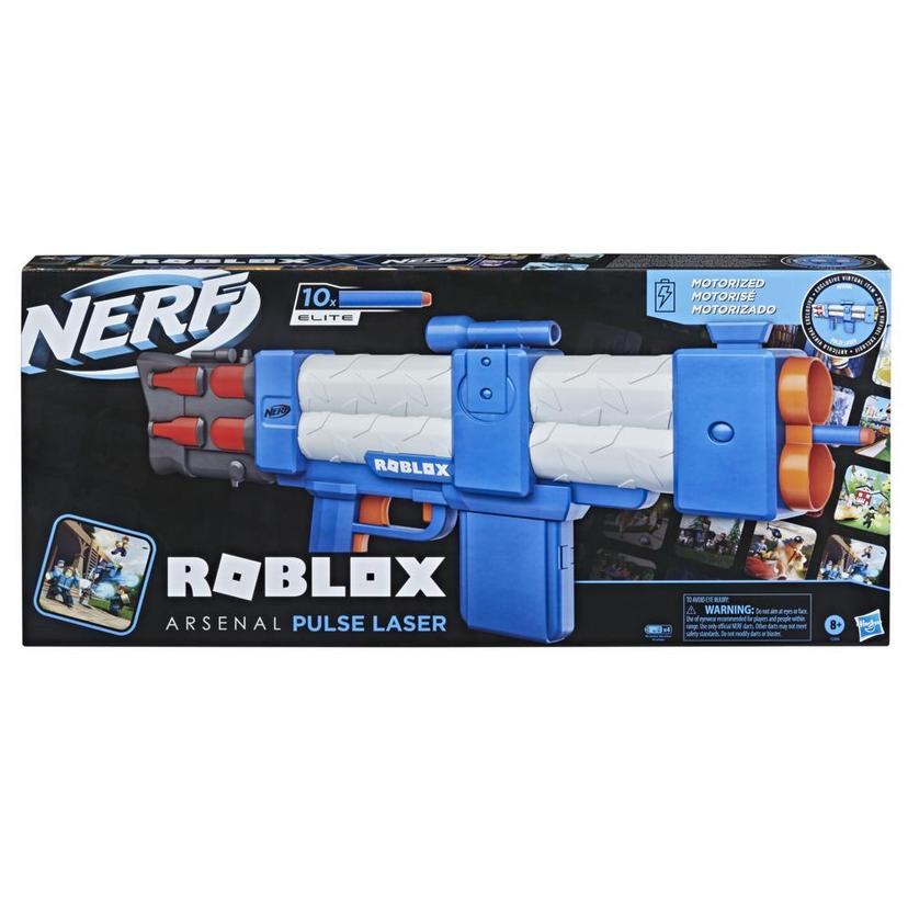 NERF Roblox Arsenal: Pulse Laser Motorized Dart Blaster, 10 Elite Darts,  10-Dart Clip, Code to Unlock in-Game Virtual Item : Everything Else 