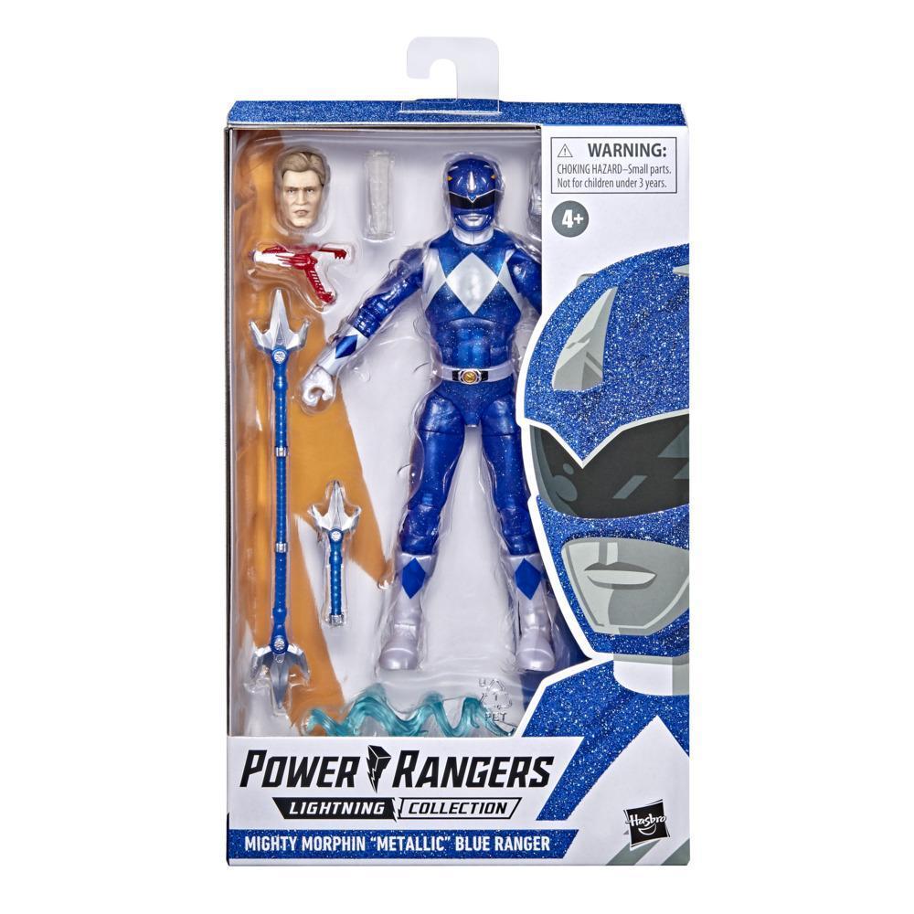 Power Rangers Lightning Collection Mighty Morphin Metallic Blue Ranger 6-Inch Premium Collectible Action Figure Toy product thumbnail 1