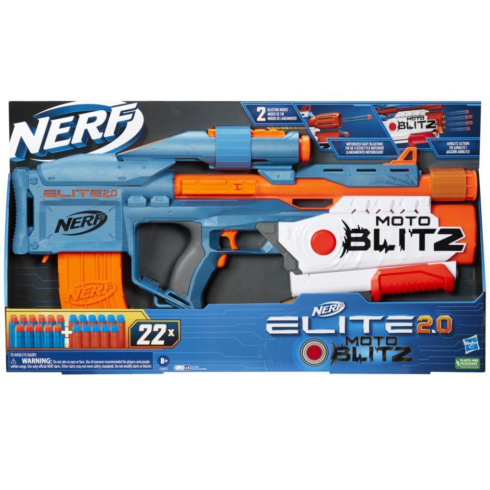 Nerf Elite 2.0 Motoblitz CS-10 Blaster, Motorized 10-Dart Blasting, Airblitz 6 Darts At Once, Clip, 22 Elite Darts product thumbnail 1