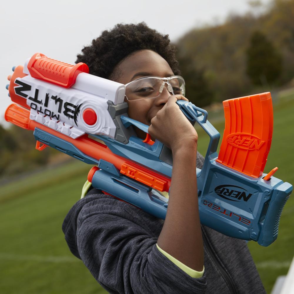 Nerf Elite 2.0 Motoblitz CS-10 Blaster, Motorized 10-Dart Blasting, Airblitz 6 Darts At Once, Clip, 22 Elite Darts product thumbnail 1