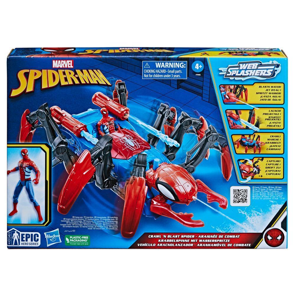 Marvel Spider-Man Crawl 'N Blast Spider with Action Figure, 2-In-1 Blast Feature, Toy Cars product thumbnail 1