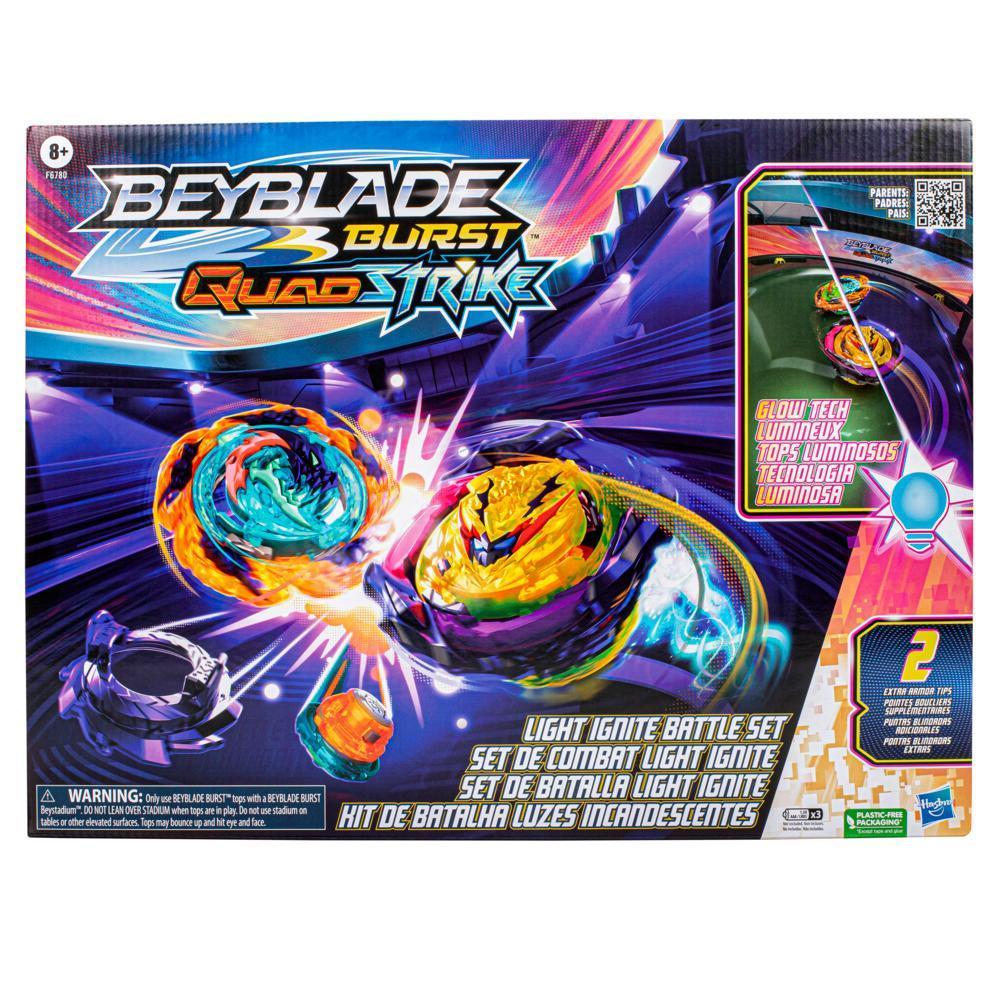 Beyblade Burst QuadStrike Light Ignite Battle Set, Battle Game Set with Beystadium, 2 Spinning Top Toys and 2 Launchers product image 1