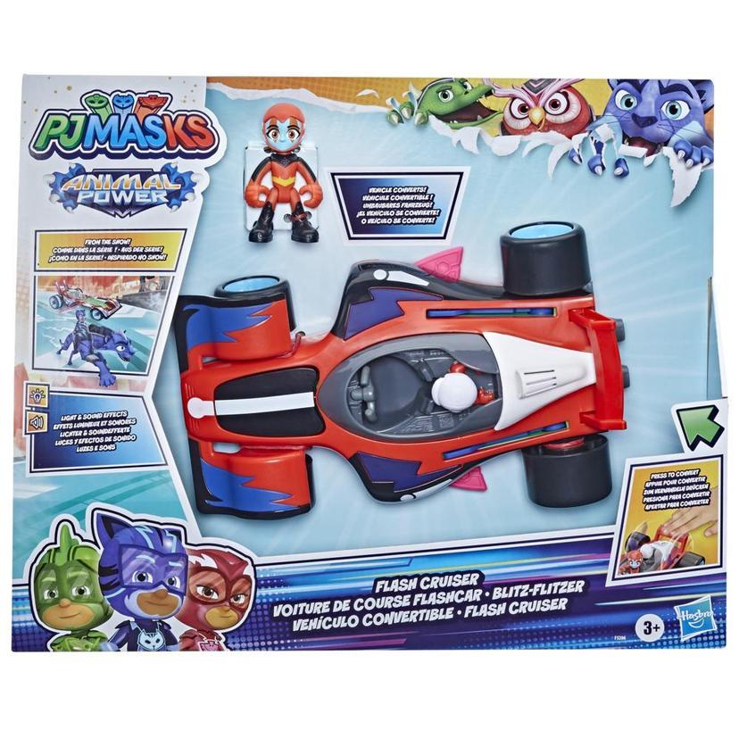 PJ Masks Animal Power Flash Cruiser Preschool Toy, Converting Car with Lights and Sounds, Vehicle Toy for Ages 3 and Up product image 1