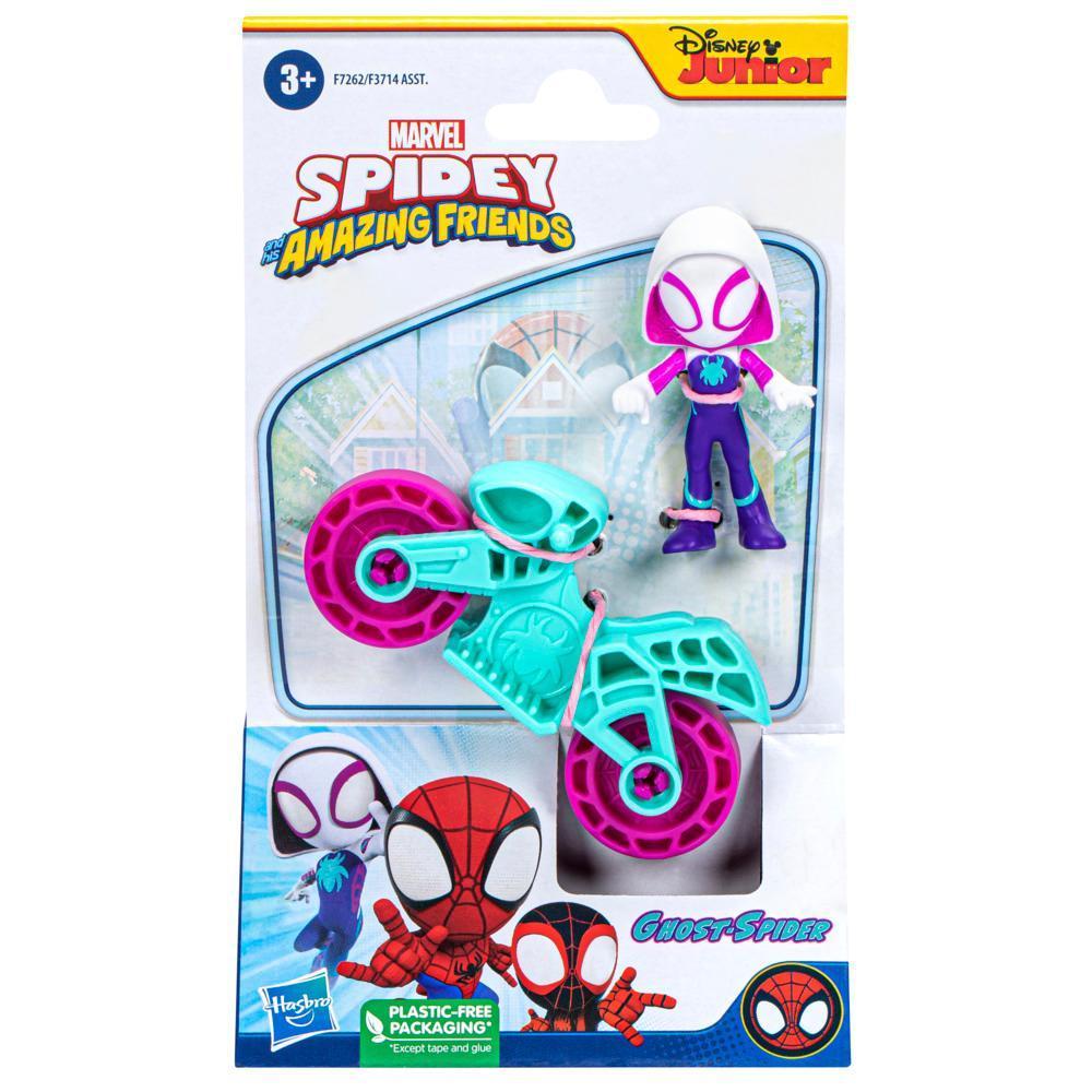 Marvel Spidey and His Amazing Friends, Ghost-Spider Action Figure & Toy Motorcycle, Kids 3 and Up product thumbnail 1